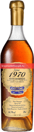 Фото 2 - Коньяк Cognac Prunier Vintage Cognacs Vintage 1970 Petite Champagne 0.7 л