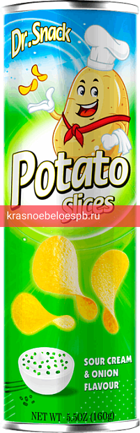 Фото 4 - Potato Slices Sour Cream & Onion Flavour Dr.Snack