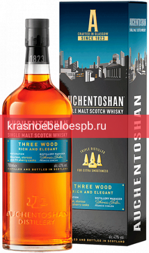 Фото 5 - Виски Auchentoshan Three Wood 0.7 л