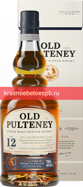 Фото 2 - Виски Old Pulteney, 12 летней выдержки 0.7 л